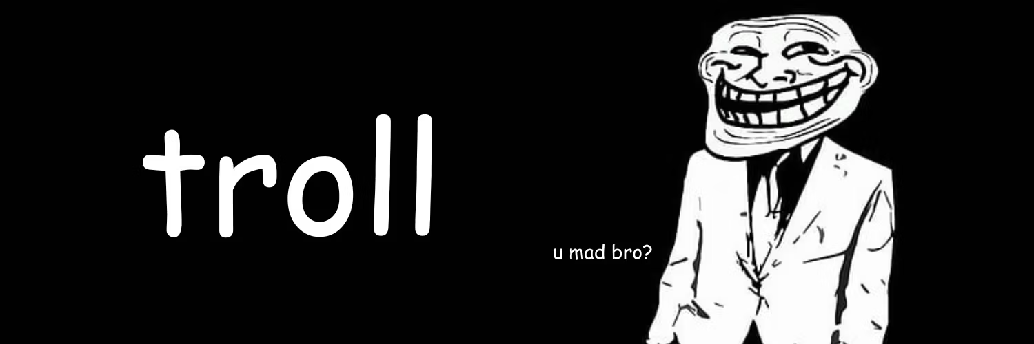 Troll face with 'u mad bro?' text